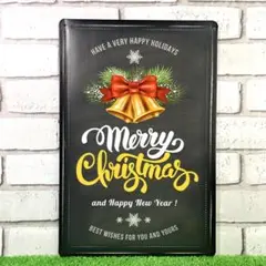 706番】クリスマス ベル Xmas ツリー サンタ アメリカ雑貨 ブリキ看板