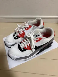 Nike Air Max 90 ホワイト/レッド スニーカー　24.5cm