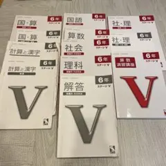 2025年】日能研6年ステージⅤ 合格完成教室テキスト,栄冠への道,計算と