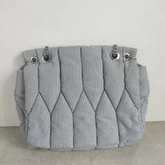 ZARA ストライプ柄 キルティング ショルダーバッグ