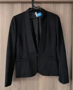 ブラック ノーカラー ジャケット 9号