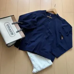 DANSKIN ダンスキン ジップニットジャケット M ネイビー ブルゾン
