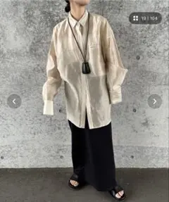 select moca シアーオーバーサイズ シャツ　ベージュ