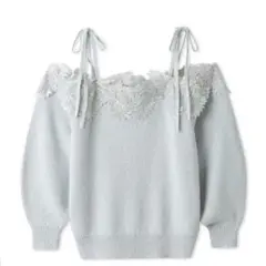 SNIDEL レーストリミングオフショルプルオーバー