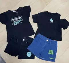 JENNI 130cm子供服まとめ売りショーパン2Tシャツ2の4点セット