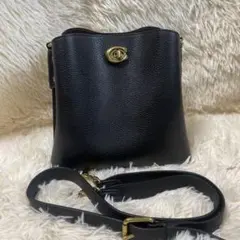 コーチ　ウィロウ　バケット　ショルダーバッグ　2way ターンロック　斜め掛け