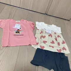ディズニー　ミニー　シシュノン　Tシャツ　パンツ　クーラクール　保育園　未使用