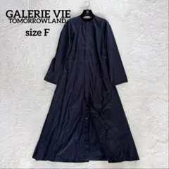 美品✨【ギャルリーヴィー】コットンストレッチクルーネックロングワンピース23SS