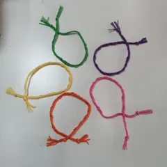 ハンドメイド ミサンガ 5本セット　推しカラー