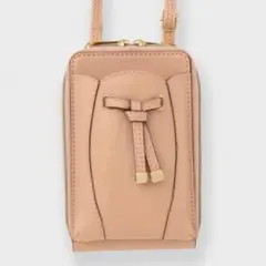 VIS フラワーカットスマホショルダー ピンク