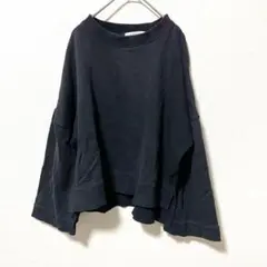 【LOWRYS FARM】M ブラック　スウェット　袖口　広い　カジュアル