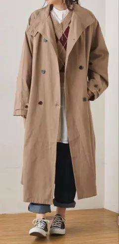 アーバンリサーチ トレンチコート ベージュ ロング丈 スタンドカラー Fサイズ