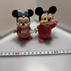 当時物 ディズニー ミッキーマウス ゼンマイ式 人形 目可動 レトロ