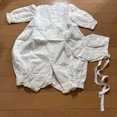 ホワイト刺繍ベビードレスセット