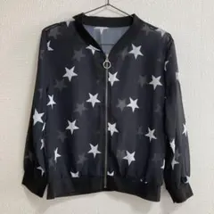 【USED】Xyzzy シースルー星柄ブルゾン kids150【同梱で値下げ可】