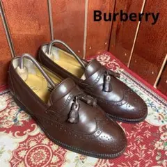 Burberry タッセルローファー　ウイングチップ　メダリオン　ブラウン　24