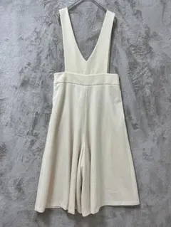 Ray BEAMS♡フレアワイドサロペット オールインワン アイボリー 1のサムネイル
