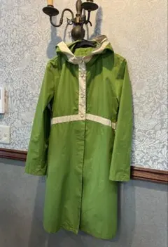 シビラ　フード付きオリーブグリーンスプリングコート　M・L