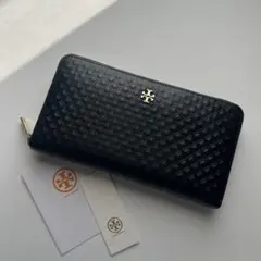 45 美品 TORYBURCH トリーバーチ 長財布 ラウンドファスナー