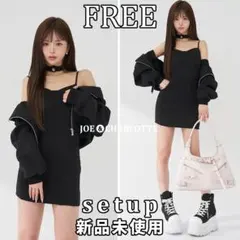 ダーリッチ DDビジューボーダーアンサンブルニットロングワンピース