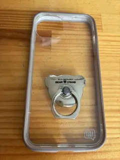 iPhone13用クリアケース ベアスタンド付き