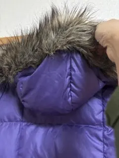 紫色 ダウンジャケット ファー付き　超お得
