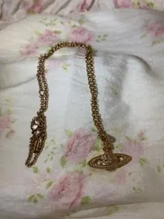 土星モチーフ ネックレス 金色