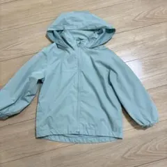 ライトグリーン 120 フード付きジャケット ウインドブレーカー 男の子 女の子