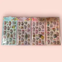 3D 立体シール　4枚セット　ラブブ