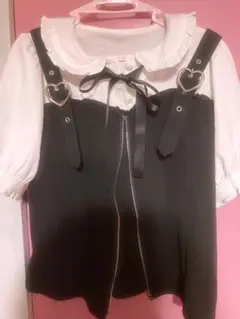 MARS ハートバックルビスチェ風ブラウス