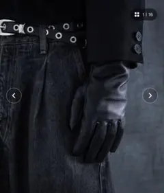 HARE ブラックレザー手袋 片手のみ