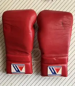 Winning ボクシンググローブ 12oz 赤 紐式のサムネイル
