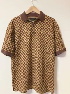 ETBX 半袖ポロシャツ メンズL相当 サイズ3 ブラウン 刺繍ロゴ(m40)
