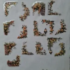 コーナー花シール　30枚　コラージュ素材　ステッカー