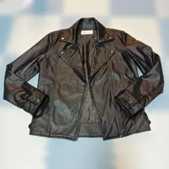 黒 レザージャケット XL レディース