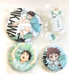 ハイキュー　缶バッジ　及川徹　ガチャ、くじ