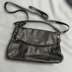 Kate Spade ブラックレザーショルダーバッグ