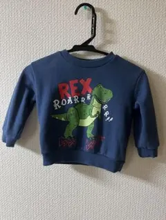 恐竜プリント トレーナー ネイビー