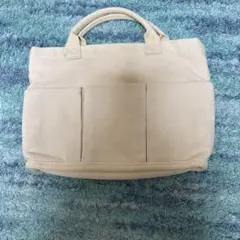 バックインバック　トートバッグ　白
