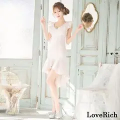 新品☆ツイード/マーメイドライン/フリルショルダー /キャバミニドレス/wt/S