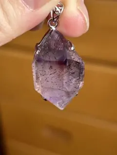 【パンダの工房】天然石アメジストスーパーセブンデザインネックレストップペンダント