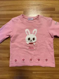 miki HOUSE ピンク ウサギ トレーナー 100