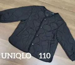 【美品】UNIQLO キルティングジャケット 110 ブラック