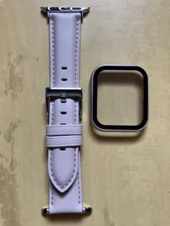 Apple Watchレザーバンド38-42mm カバー40mm専用ピンクセット