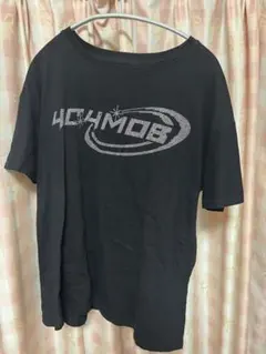 404MOB ラインストーンロゴ 半袖Tシャツ ブラック