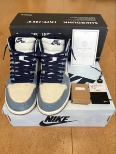 NIKE AIR JORDAN 1 レトロ　HIGH OG デニム 鑑定書付のサムネイル