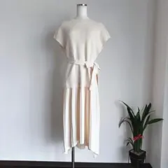 ZARA ザラ　ニット　プリーツ　ドッキングワンピース　新品