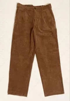 【未使用品】ユニクロ タックワイドパンツ コーデュロイ M ブラウン 極美品