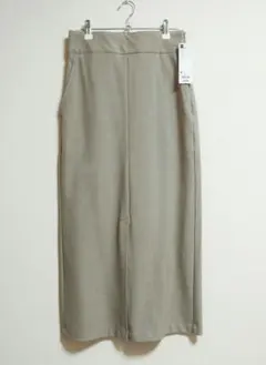 ●タグ付●GU スリットナローロングスカート M ベージュ