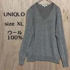 UNIQLO エクストラファインメリノ Vネックセーター　XL